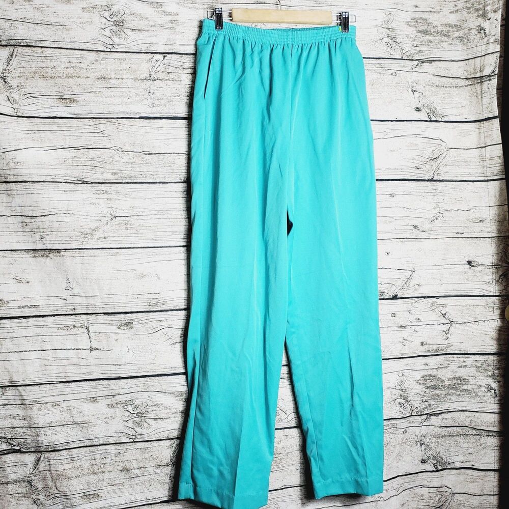 Alfred Dunner Blue Elastic Waistband Comfort Pants Size 12 NWT